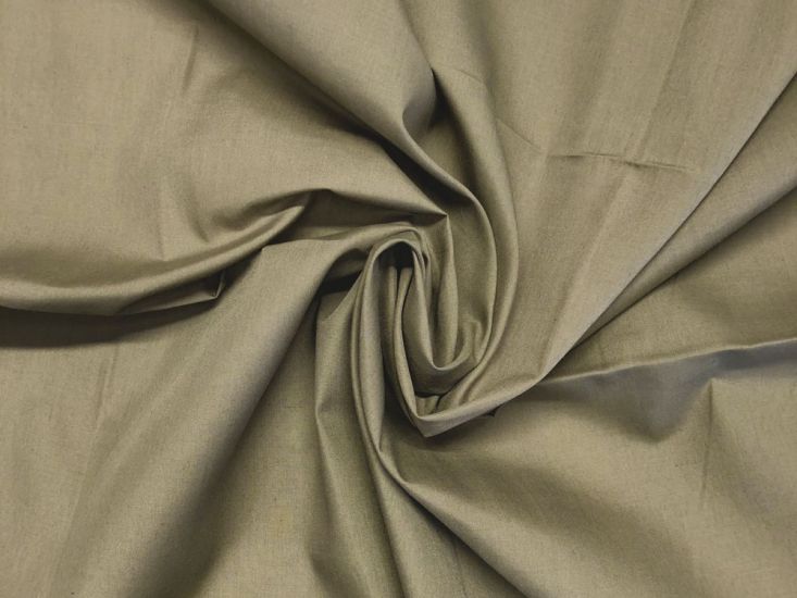 Plain Dye Polycotton, Khaki