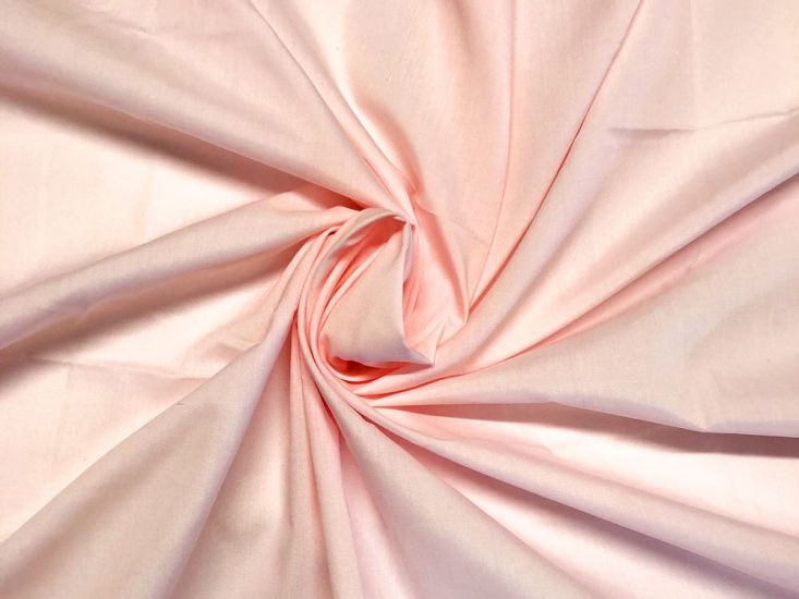 Plain Dye Polycotton, Pale Pink