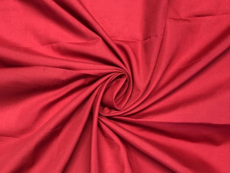 Plain Dye Polycotton, Scarlet