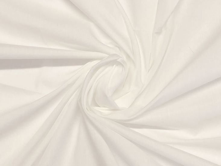 Plain Dye Polycotton, Silk White