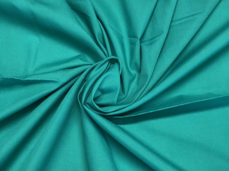 Plain Dye Polycotton, Teal