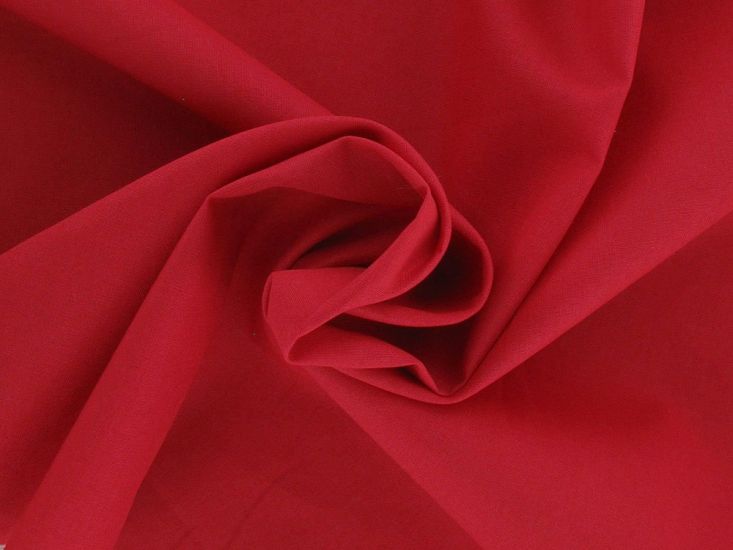 Plain Dye Soft Cretonne Cotton, Red