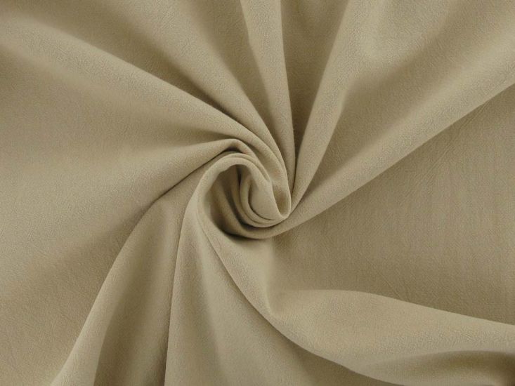 Plain Dye Textured Crinkle Cotton, Sand