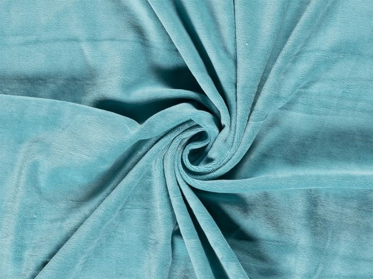 Plush Nicky Velour, Light Turquoise