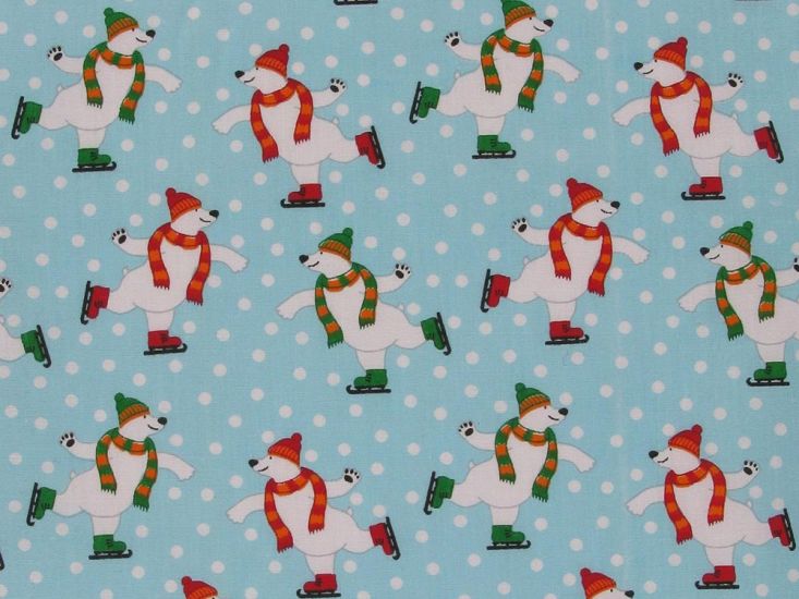 Polar Skates Polycotton Print, Sky