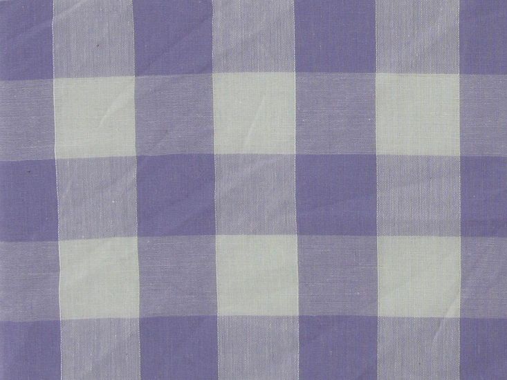 Woven Polycotton Gingham, 1 inch, Lilac