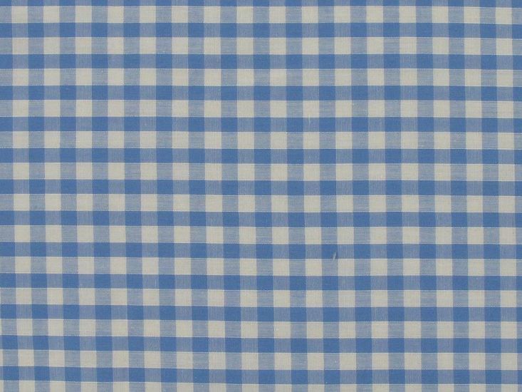 Woven Polycotton Gingham 1/4 Inch, Sky