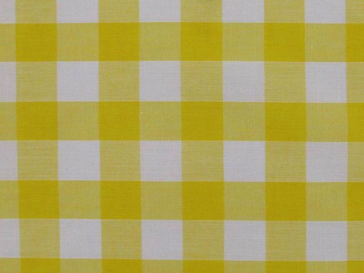 Woven Polycotton Gingham 1 Inch, Yellow