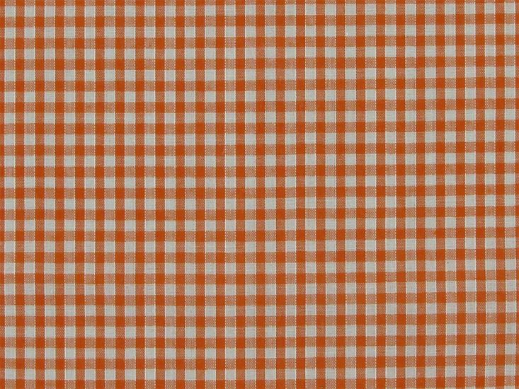 Woven Polycotton Gingham, 1/8 inch, Orange
