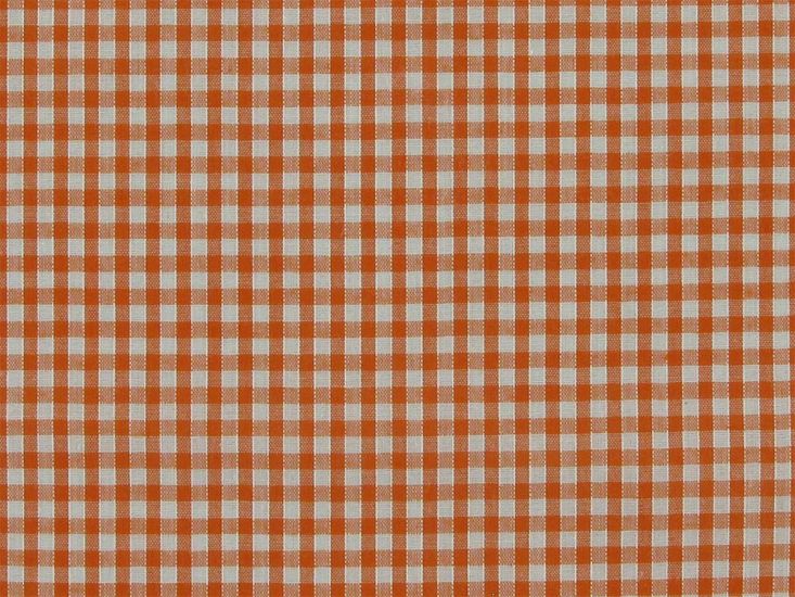 Woven Polycotton Gingham, 1/8 inch, Orange