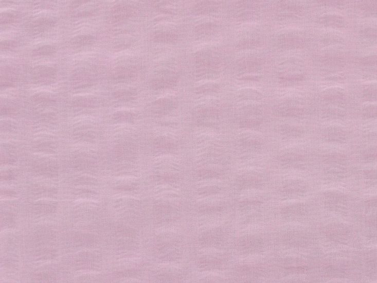 Polycotton Seersucker Self Stripe, Baby Pink