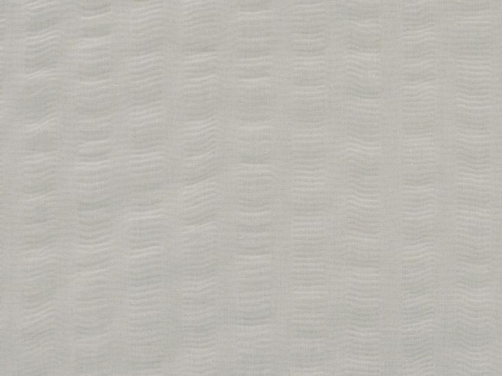 Polycotton Seersucker Self Stripe, Cream