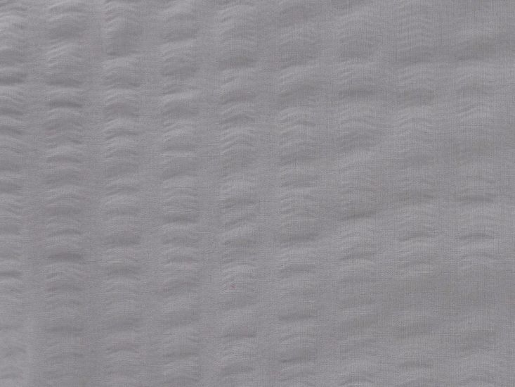 Polycotton Seersucker Self Stripe, Grey