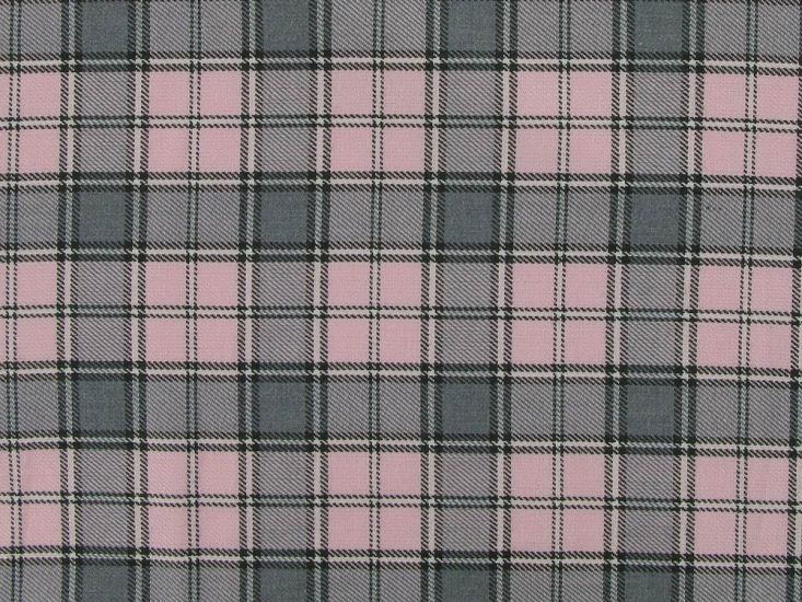 Polyviscose Blend Tartan Douglas, Pink