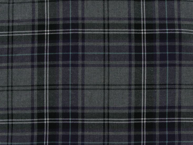 Polyviscose Blend Tartan, Fergus, Purple