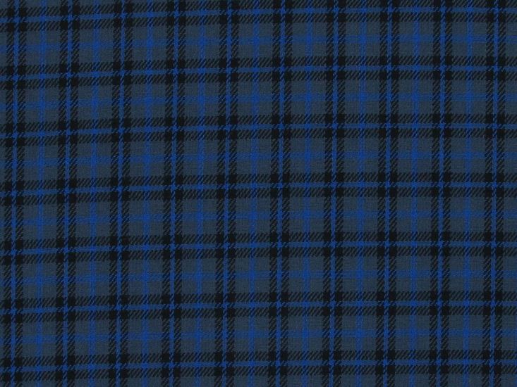 Polyviscose Blend Tartan, Hardy, Blue