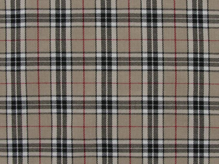 Polyviscose Blend Tartan, London, Beige