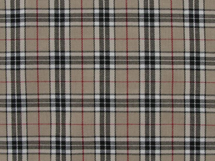 Polyviscose Blend Tartan, London, Beige