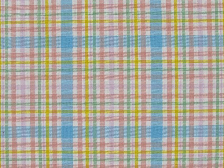 Polyviscose Blend Tartan, White Rainbow