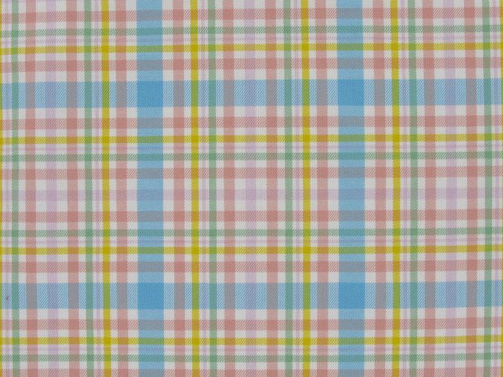 Polyviscose Blend Tartan, White Rainbow