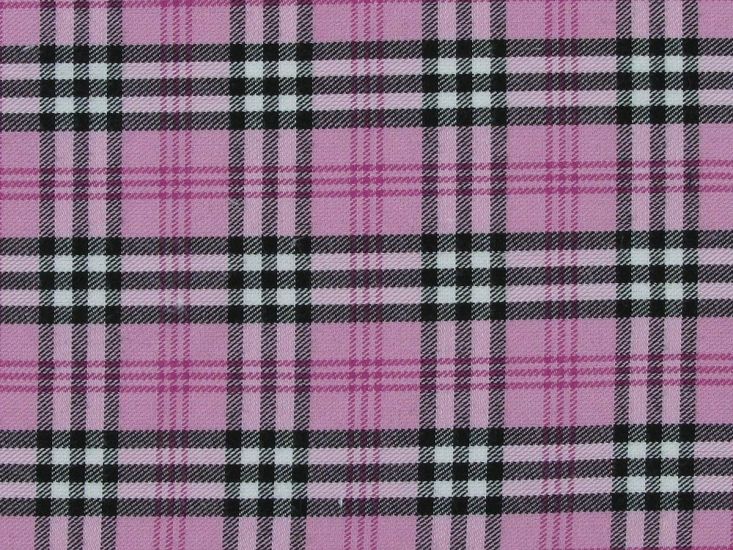 Polyviscose Blend Tartan, Clueless Pink