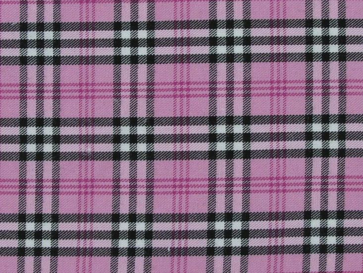 Polyviscose Blend Tartan, Clueless Pink