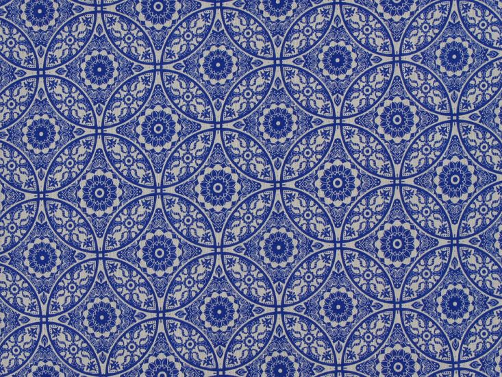 Porto Mosaic Printed Linen Blend