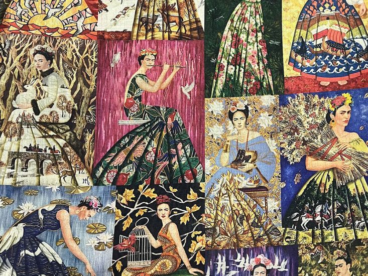 Printed Mango Silkette, Kahlo Seasons