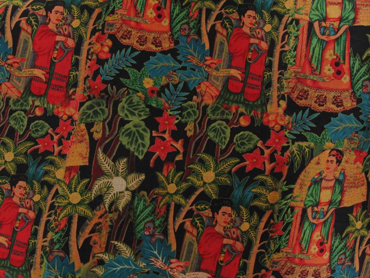 Printed Mango Silkette, Tropical Frida