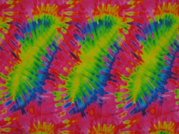 Psychedelic Wave Tie Dye Cotton Print