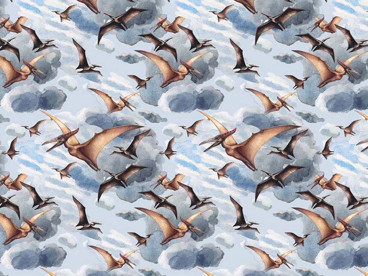 Pterodactyl Flight Cotton Print