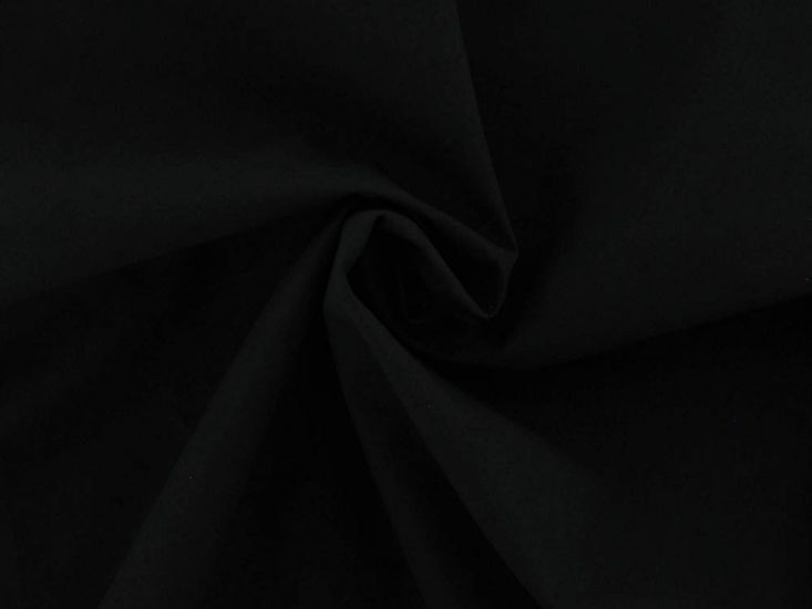 PU Coated Stretch Polycotton, Black