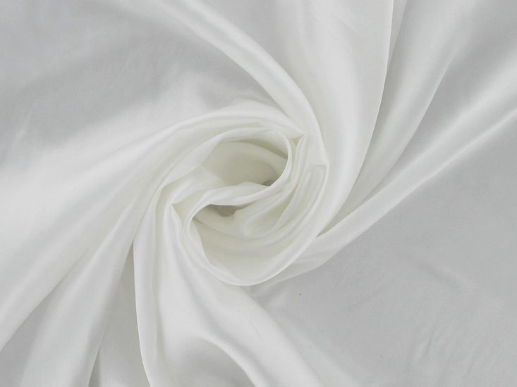 Pure Silk Satin, White