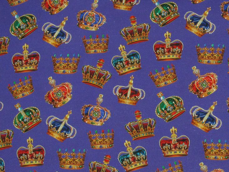 Queens Crowns Cotton Print