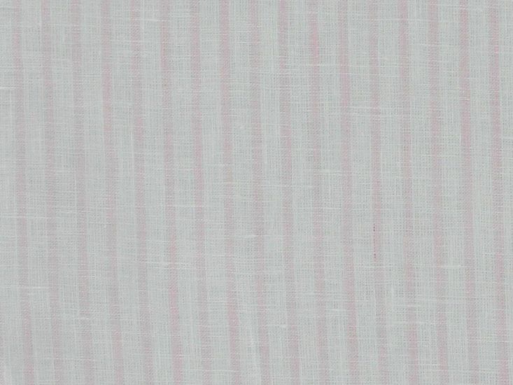 Quintin Small Stripe Irish Linen, Candy Pink