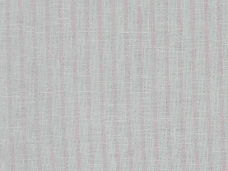 Quintin Small Stripe Irish Linen, Candy Pink