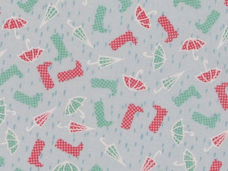 Rain Day Polycotton, Light Blue