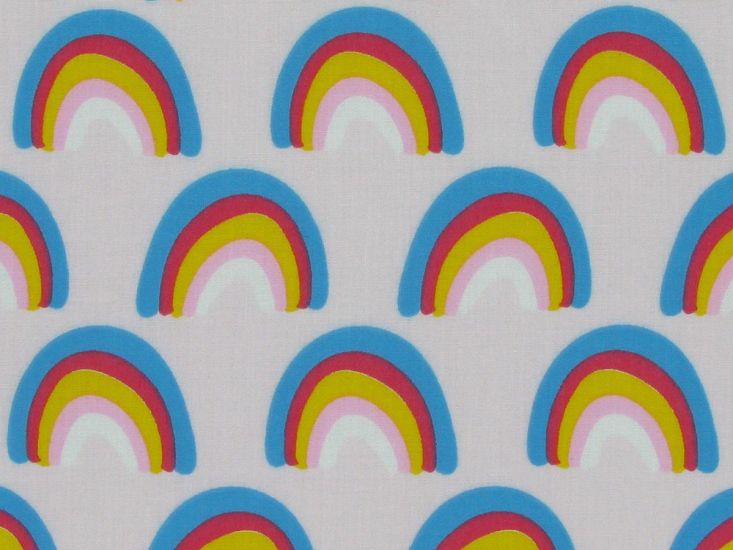 Rainbow Polycotton, Pink