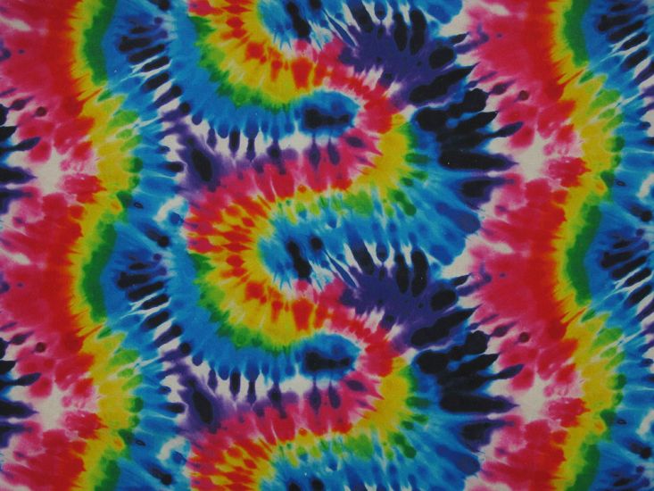 Rainbow Wave Tie Dye Cotton Print