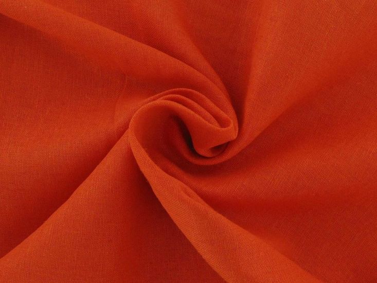Riya Viscose Linen Blend, Orange