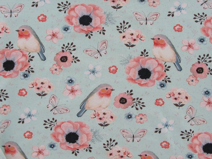 Robin Poppy Garden Cotton Jersey