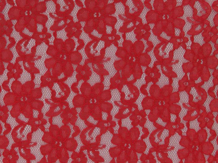 Rose Garden Corded Lace, Red