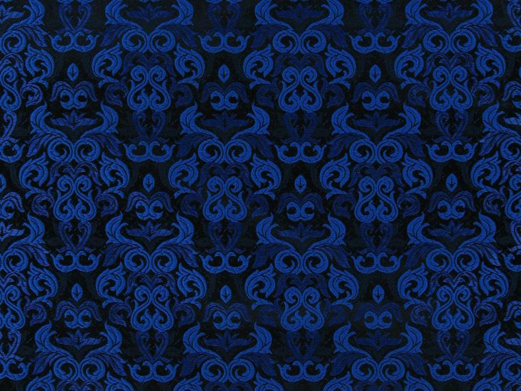 Royal Bloom Embroidered Look Jacquard, Navy