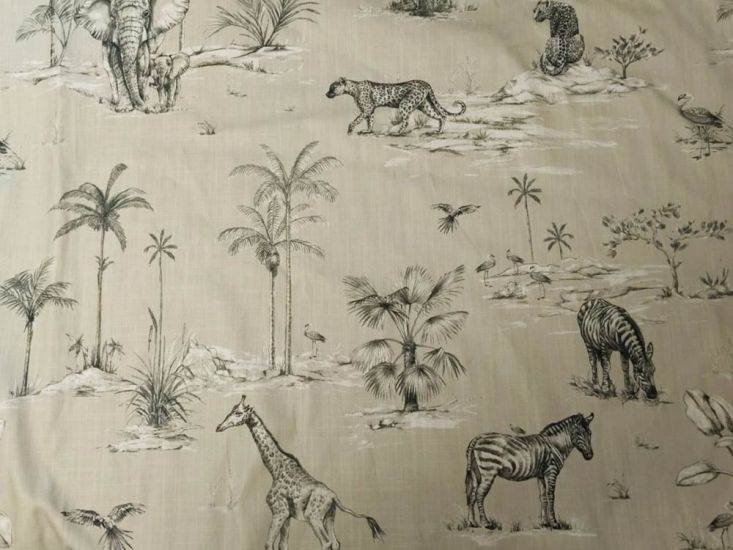 Safari Sketch Cotton Curtaining