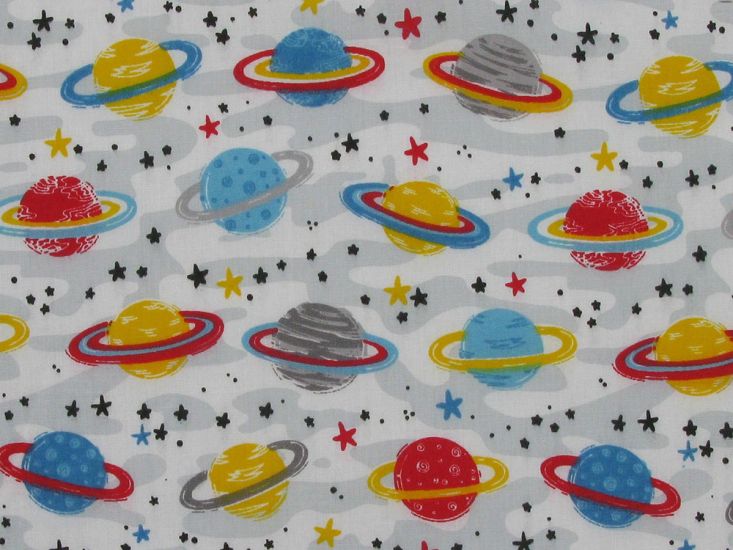 Saturn Rings Polycotton Print