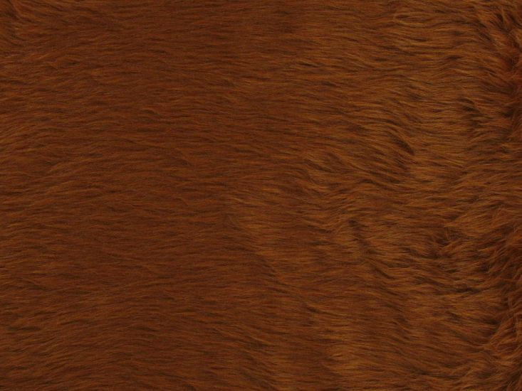 Short Pile Fur Fabric - Chestnut