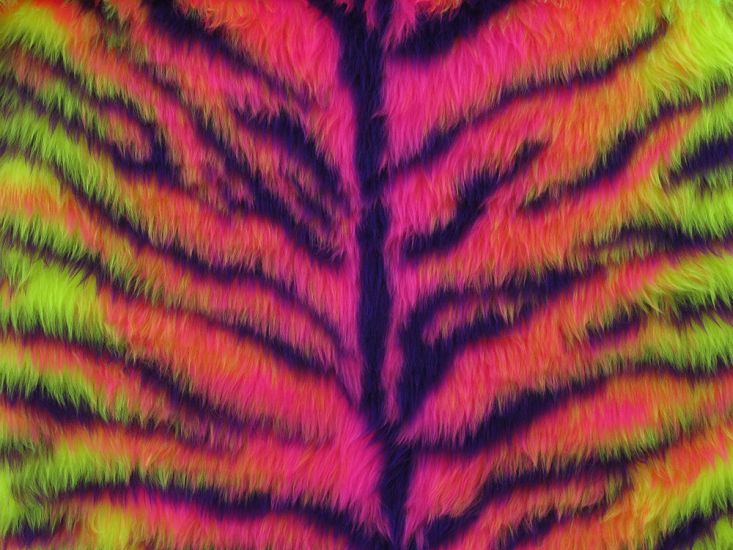 Short Pile Fur, Fluorescent Tiger