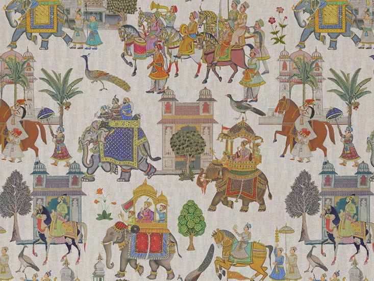 Showcase Cotton Rich Printed Panama, Agra