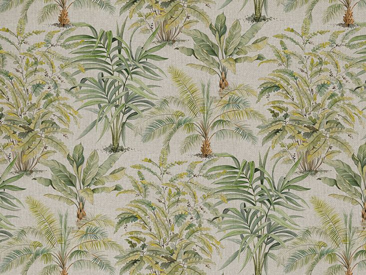 Showcase Cotton Rich Printed Panama, Exotic Palm