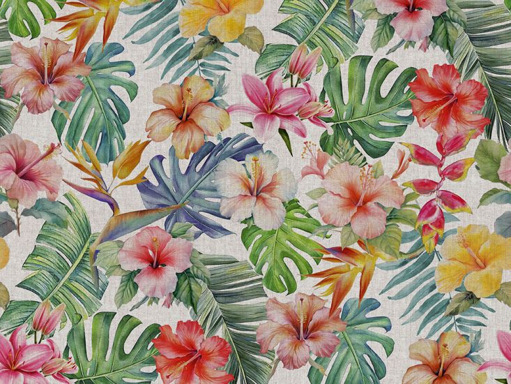 Showcase Cotton Rich Printed Panama, Monstera